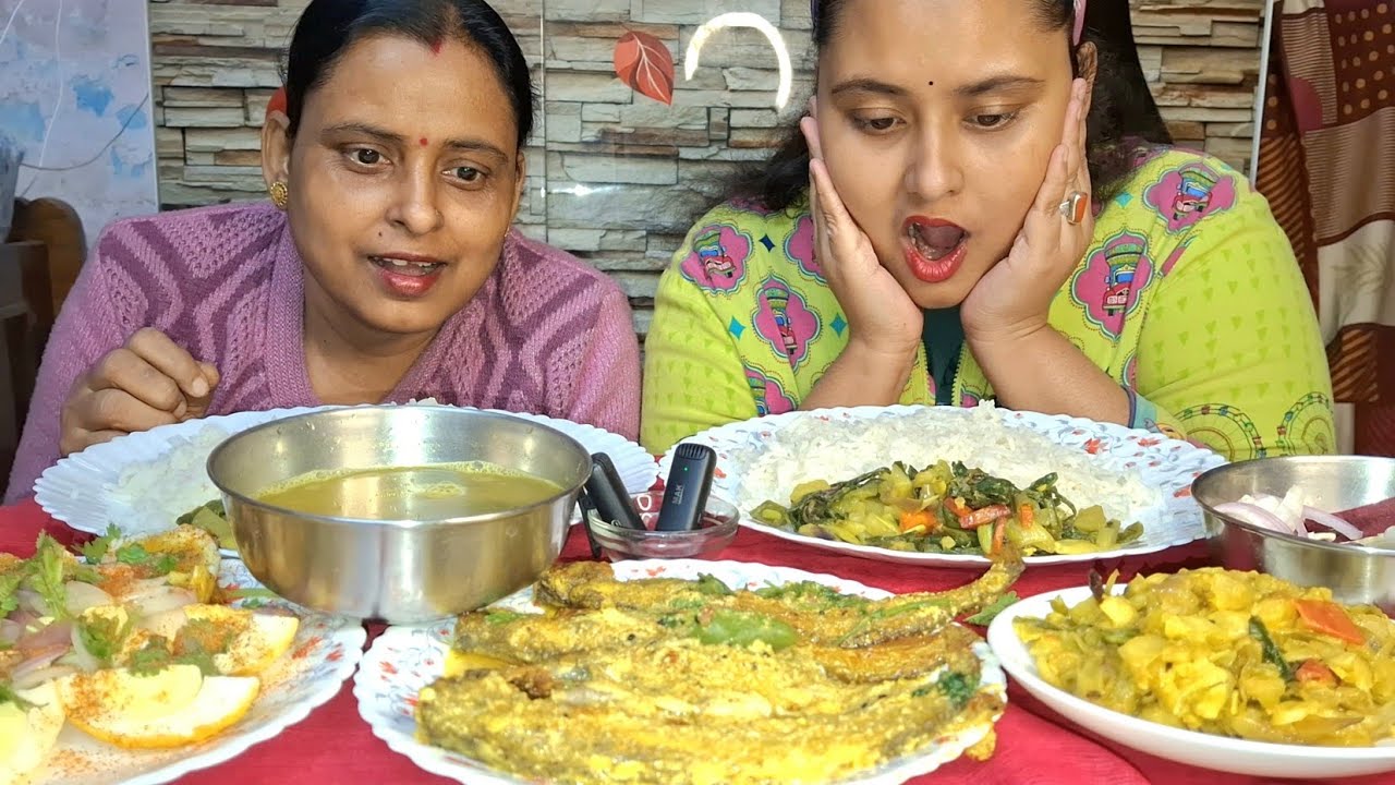 Earing Spicy🌶Fish thali🐠Challenge🥵| Rice, pabda macher jhal, badhakopir Ghonto, Egg salad Challenge🤤