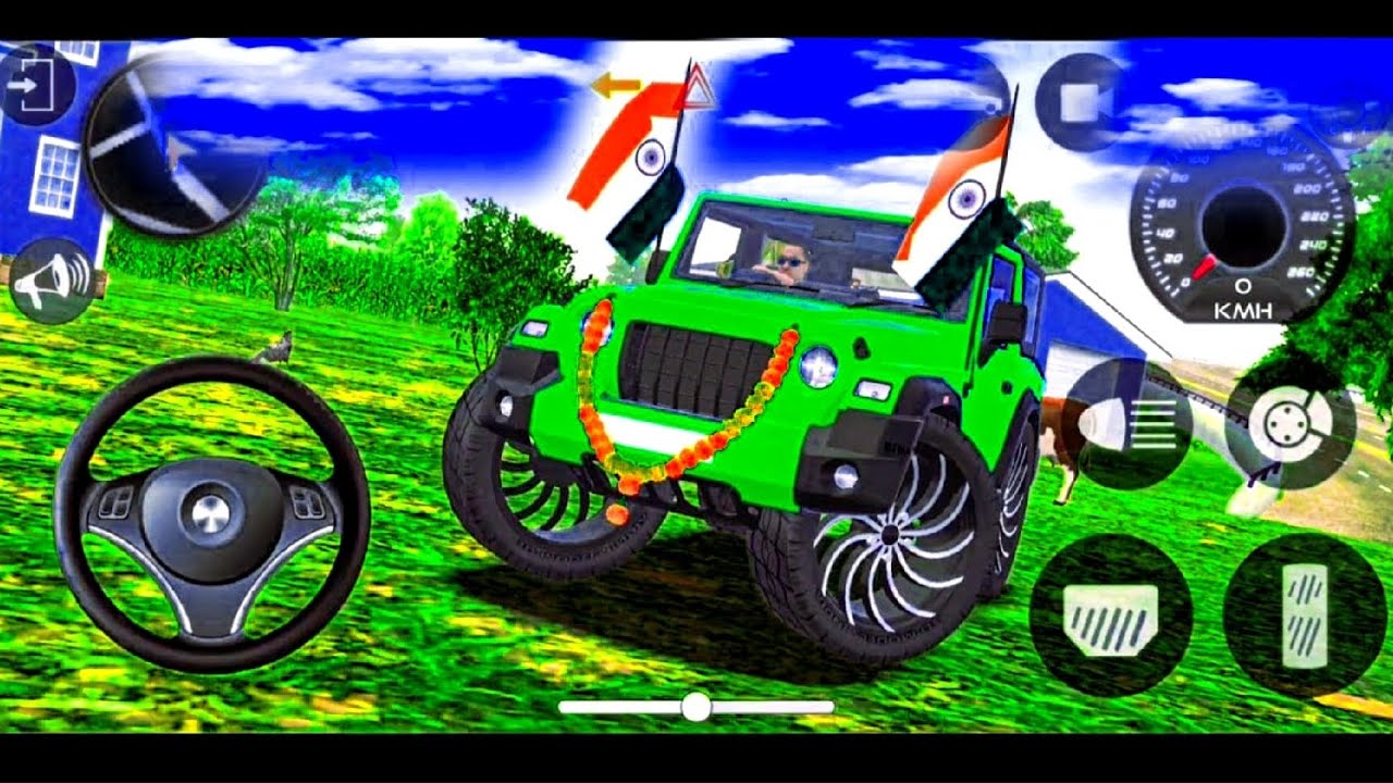Modified Mahindra Thar😈Games:India Green Thar (Gadi Wala Games) Car Game Android Game - #2026