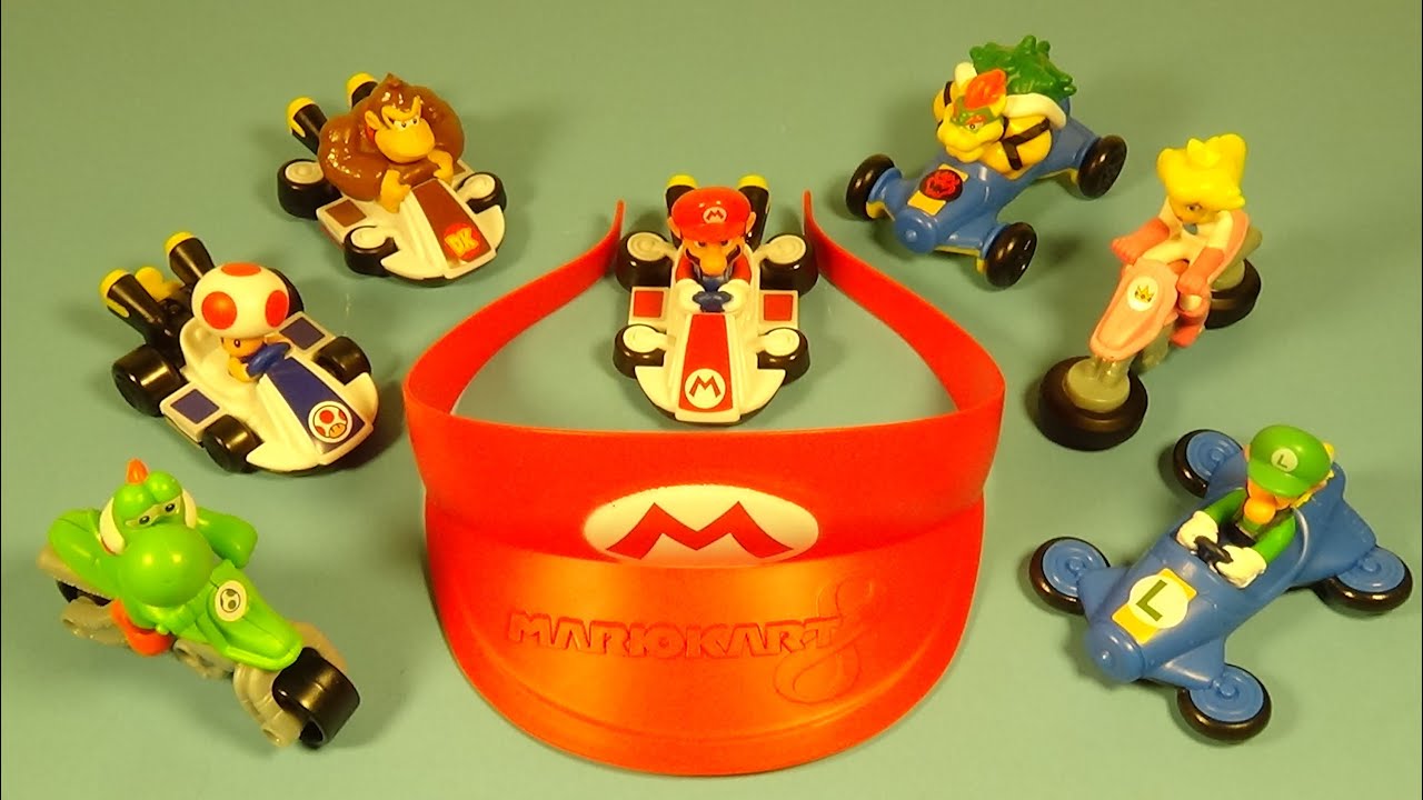 2014 NINTENDO'S MARIO KART 8 SET OF 8 McDONALD'S HAPPY MEAL COLLECTIBLES VIDEO REVIEW