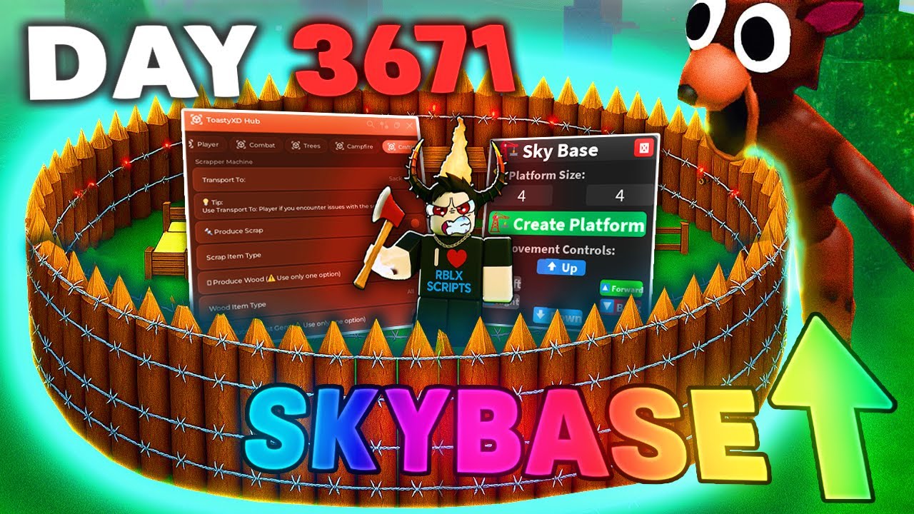 Использую ХАКИ для SKYBASE в сценарии 99 Nights in the Forest!