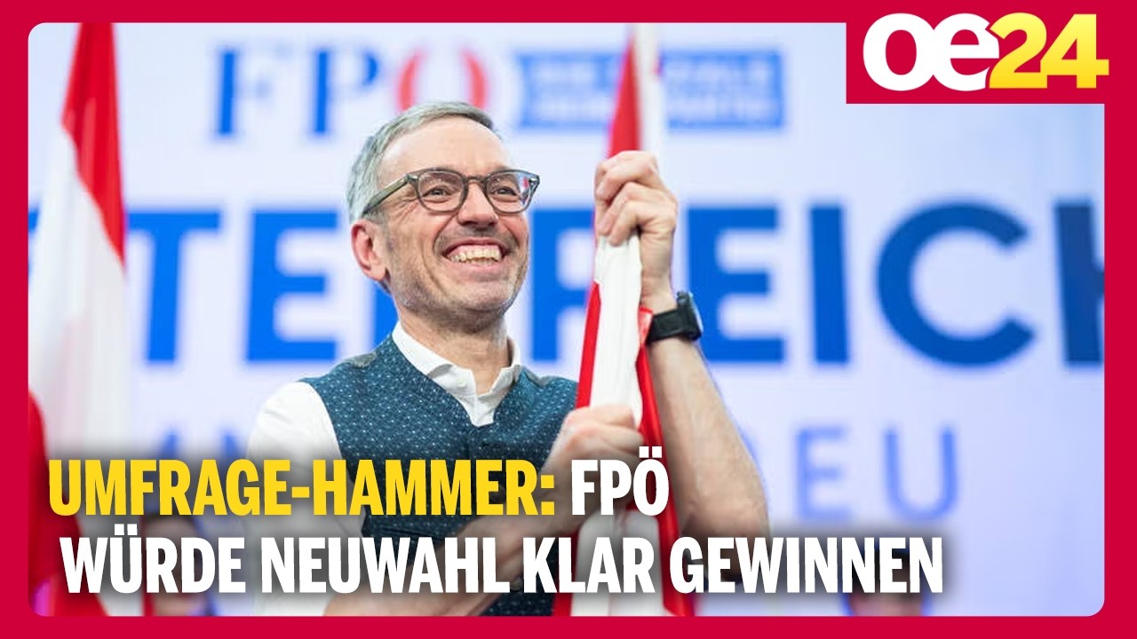 Umfrage-Hammer: FPÖ würde Neuwahl klar gewinnen