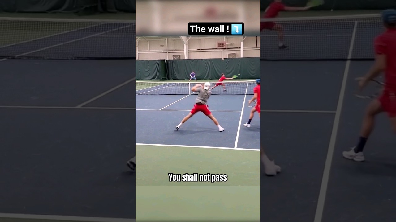 The wall! Huge doubles point at the Cornell Tennis College Tournament few years ago #collegetennis