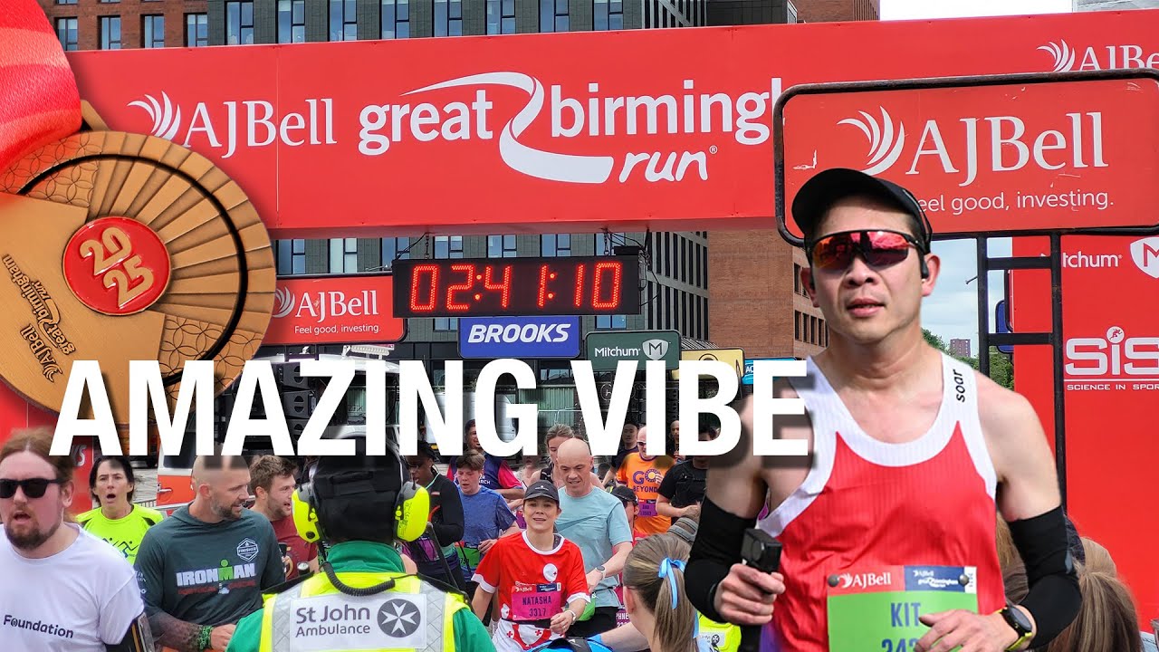 AJ Bell Great Birmingham Run Half Marathon 2025. Love the crowds and atmosphere! 4K