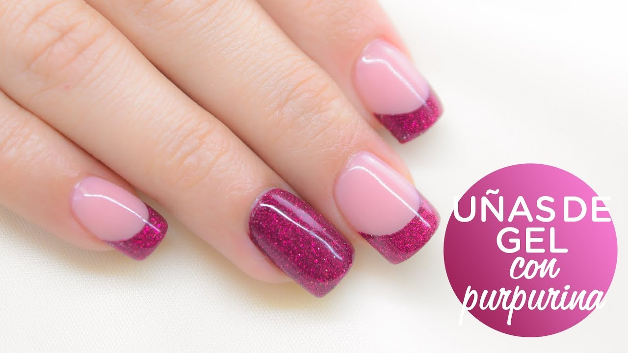 UÑAS de GEL con purpurina | Manicura24