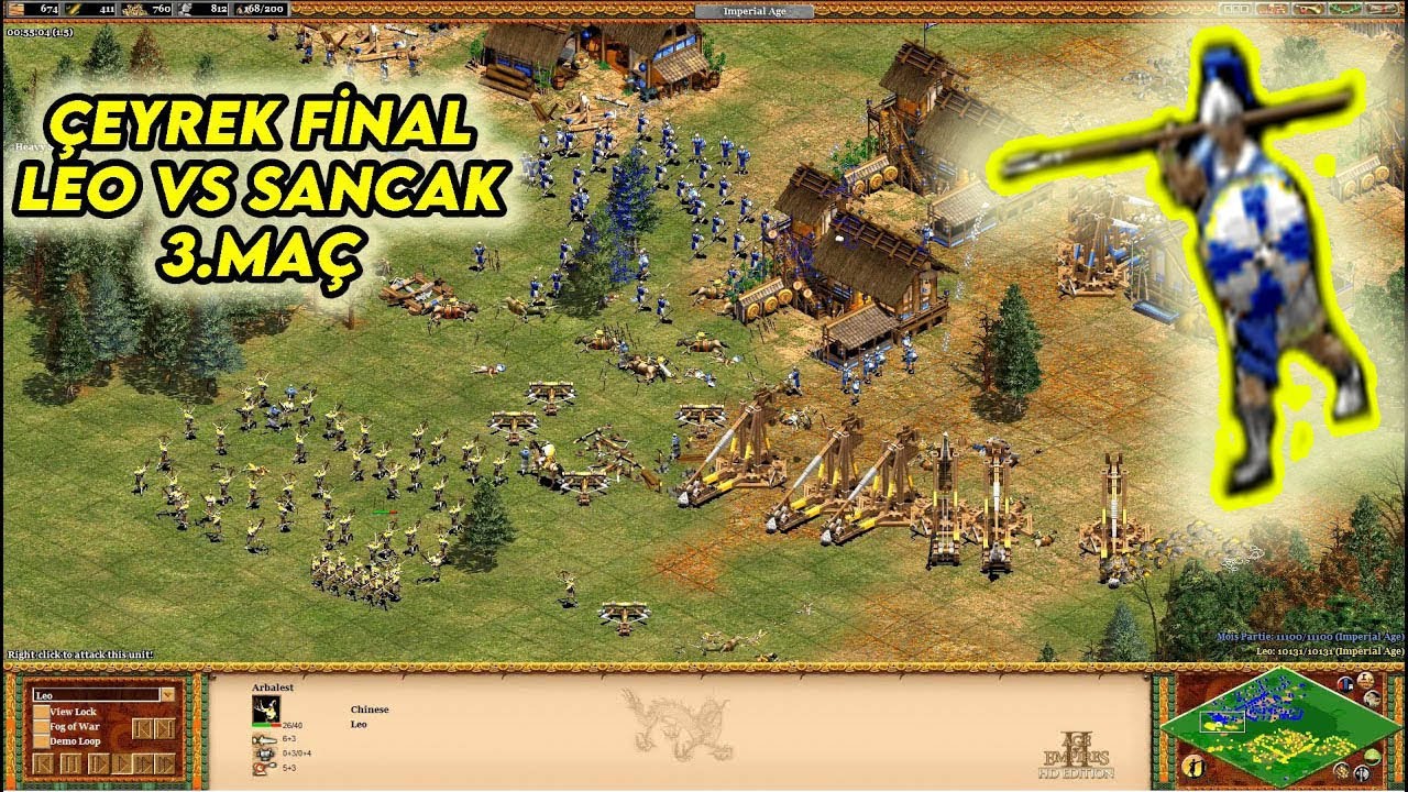 TÜRKİYE TURNUVASI ÇEYREK FİNAL-- LEO vs SANCAK 3.MAÇ - Hideout EFSANE ! -AGE OF EMPİRES 2 HD EDİTİON