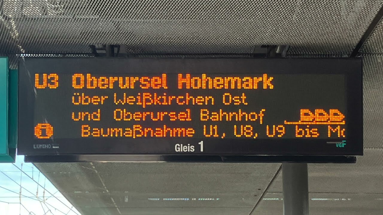 Anzeiger des Frankfurter Stadtbahnsystems (Teil 1)