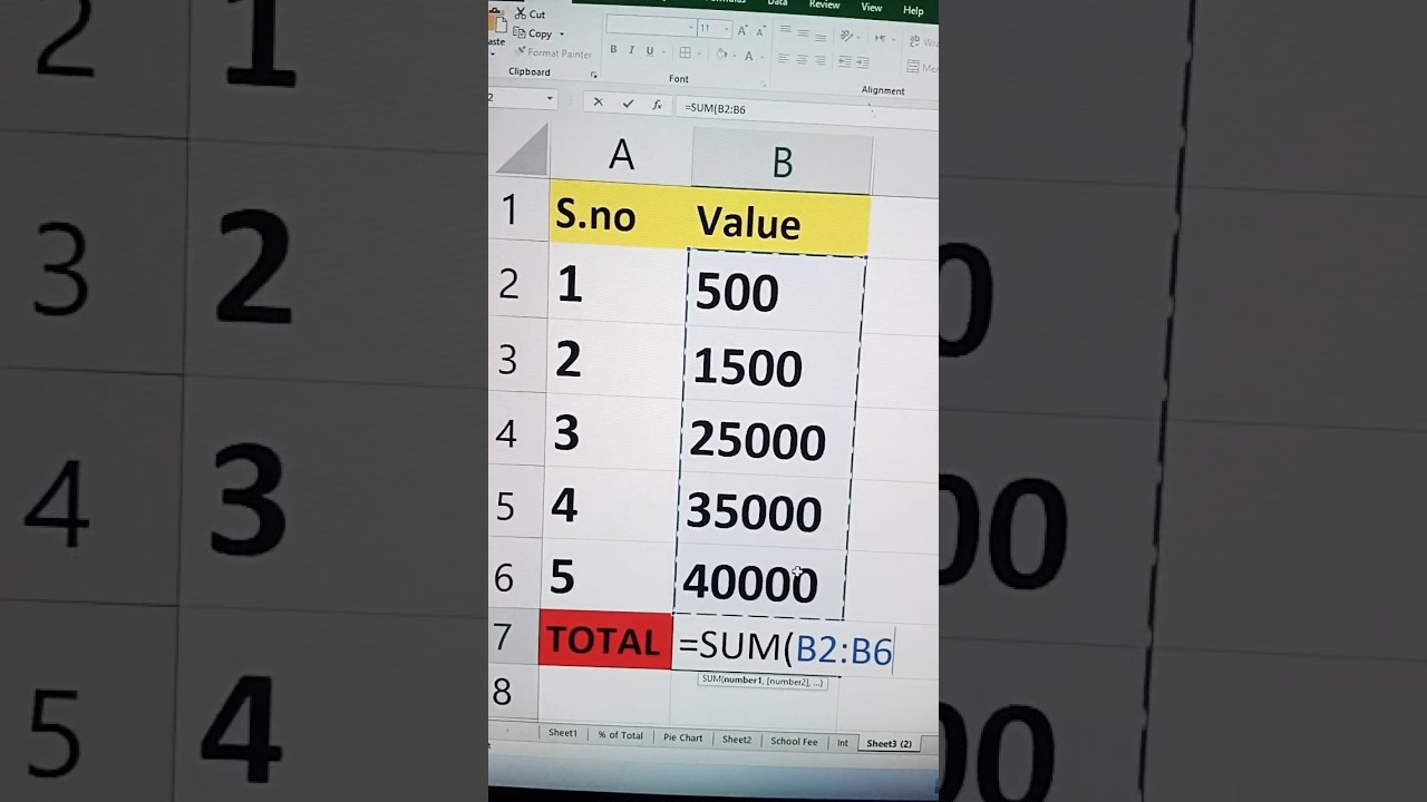 Excel me sum ka Formula Kaise Lagate Hain