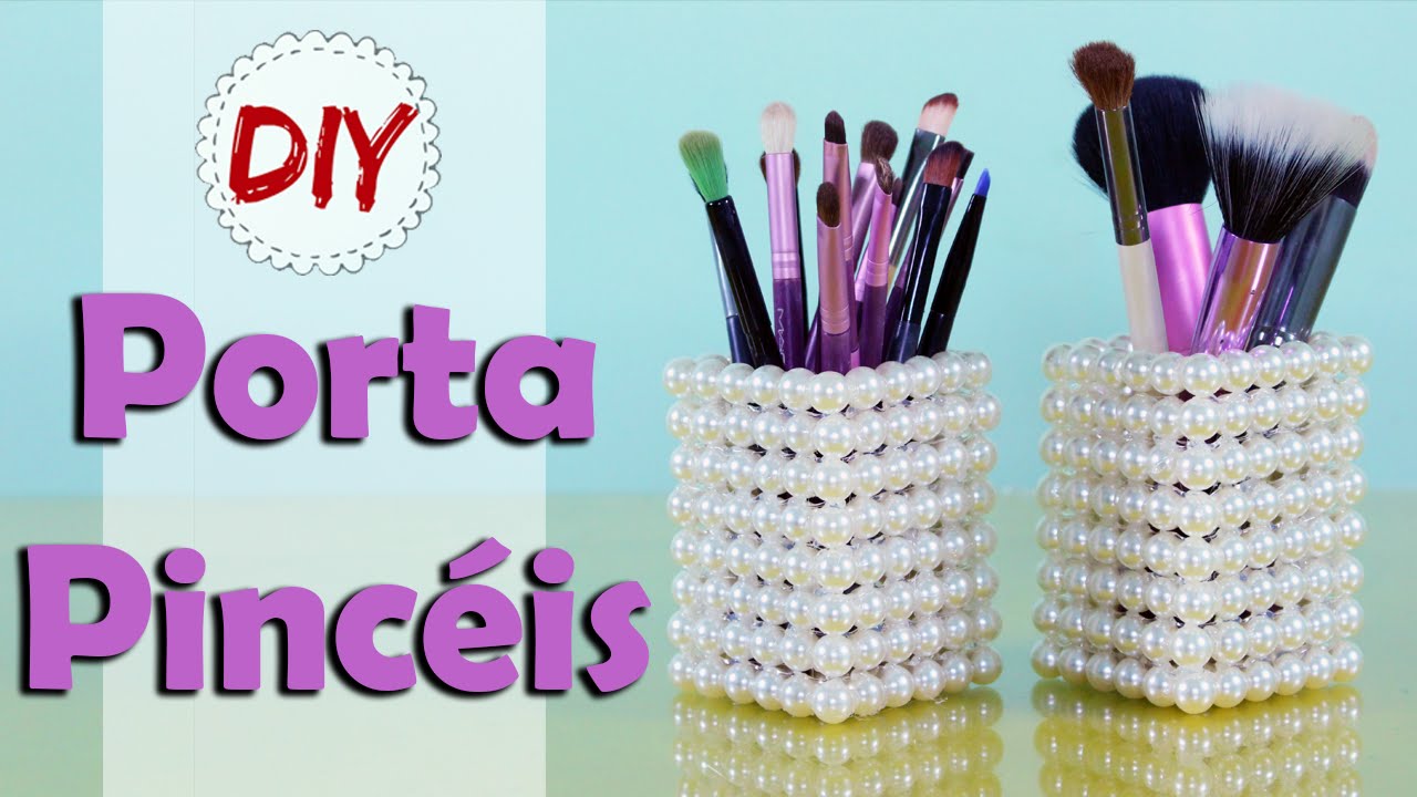 DIY: Porta Pincéis Elegante - Fácil, barato e Lindo por Coisas de Jessika