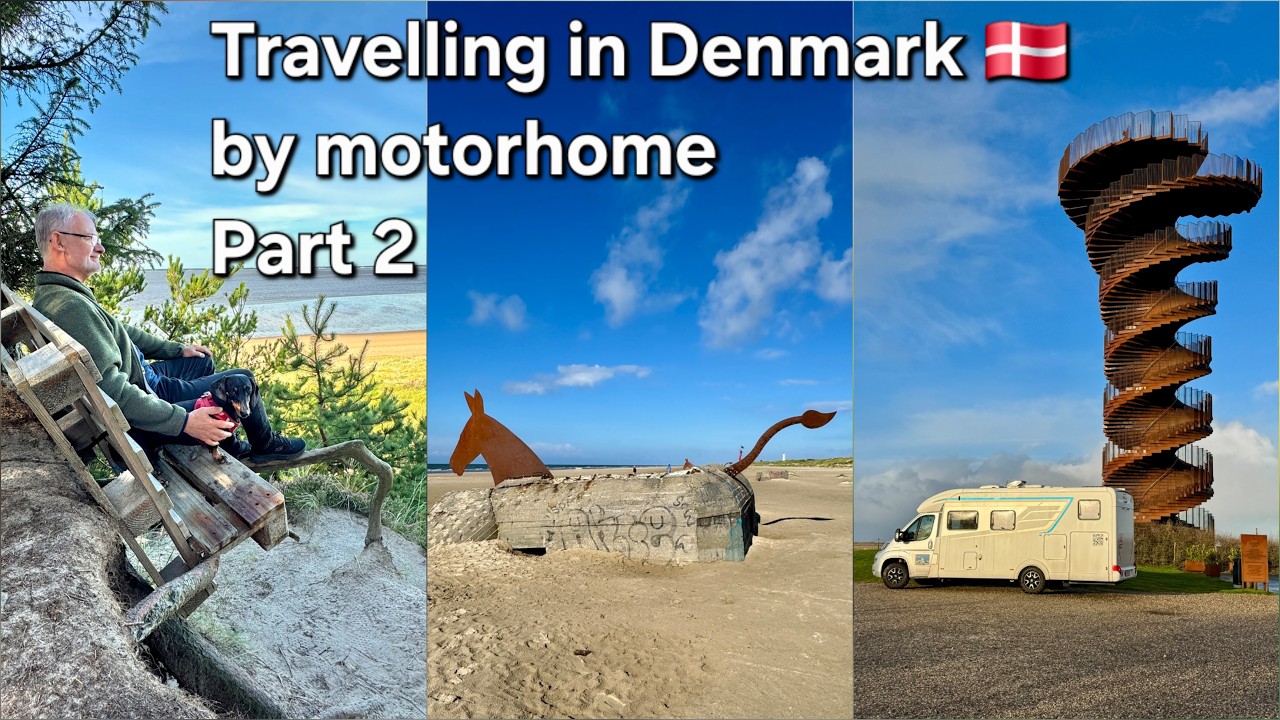 In our motorhome through Jutland in Denmark. We are together with friends at several camper places.