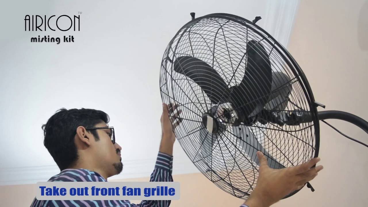Quick & Easy to install Misting Kit - Wall Bracket Fan