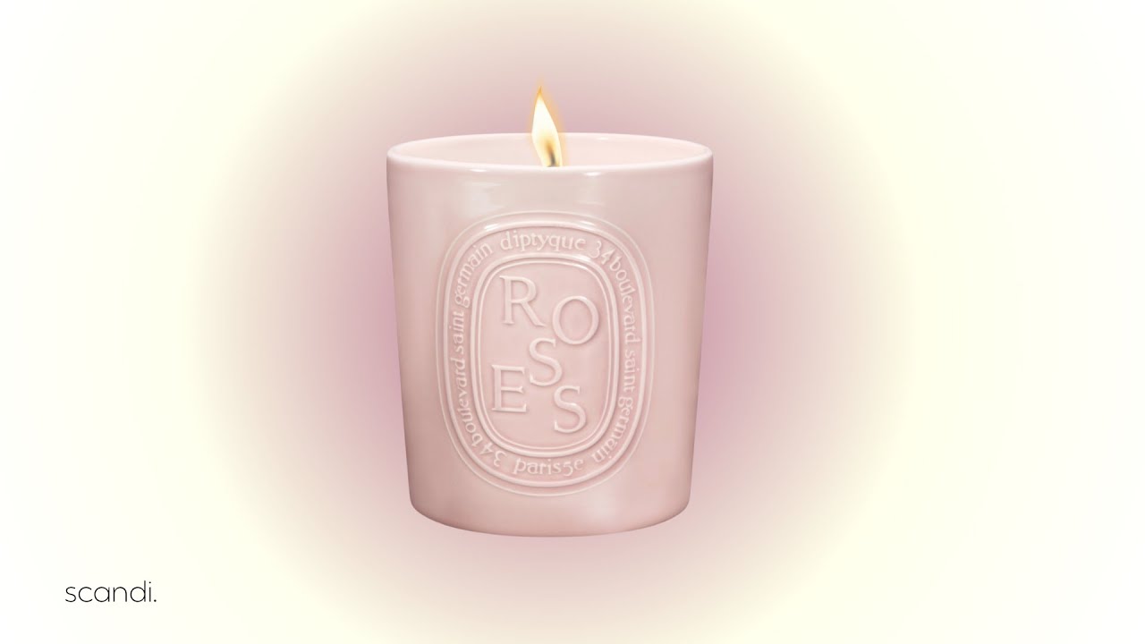 diptyque pink roses candle.