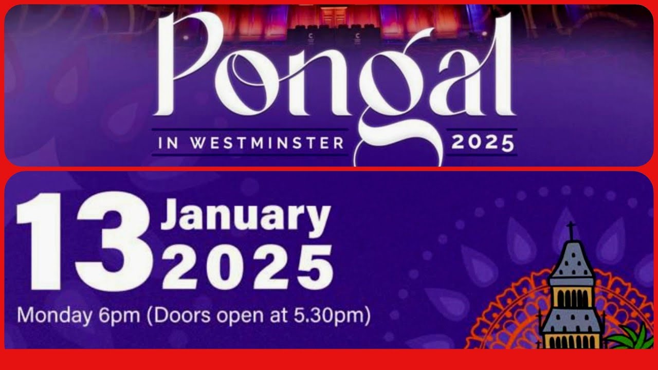 Live Pongal 2025 in Westminster London UK