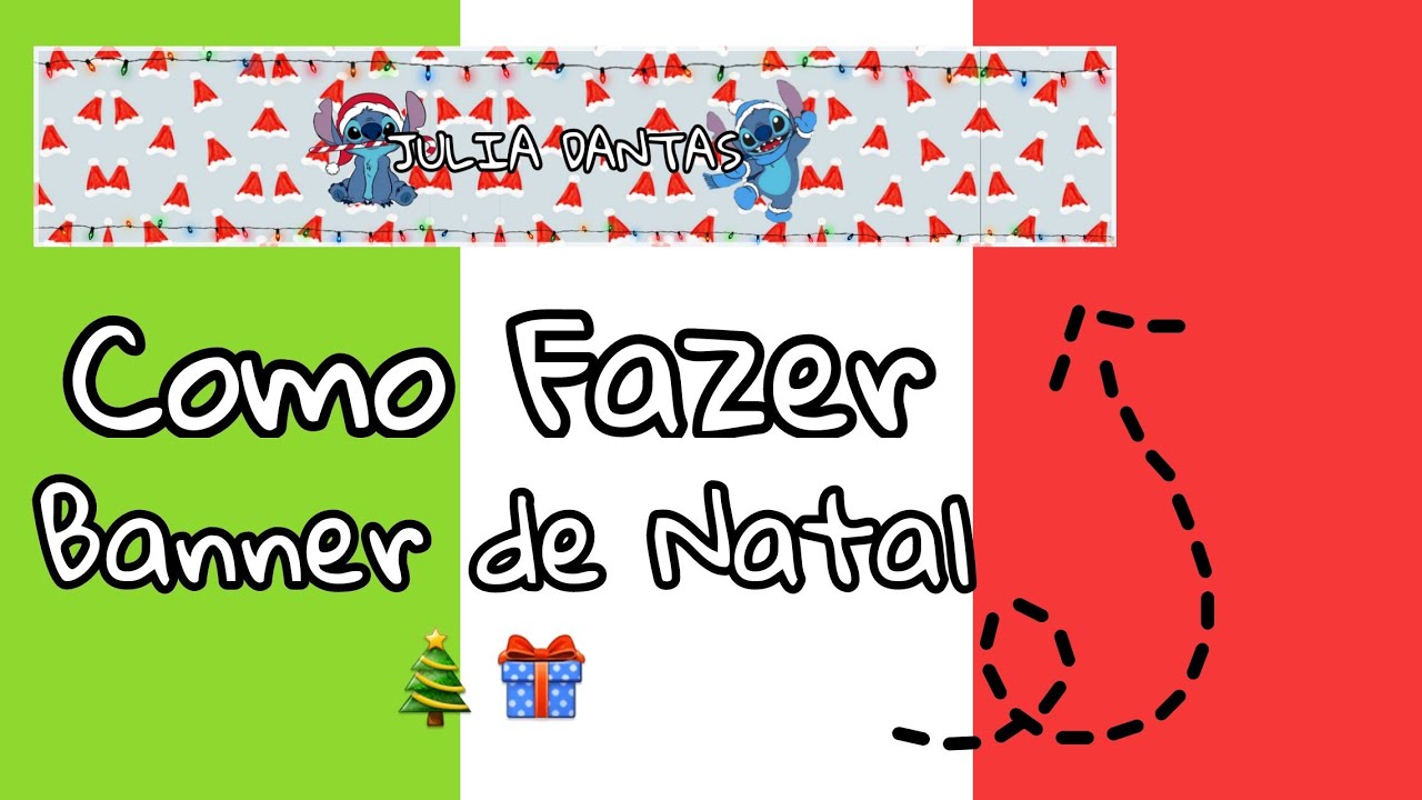COMO FAZER BANNER DE NATAL SUPER F&Aacute;CIL // Julia Dantas