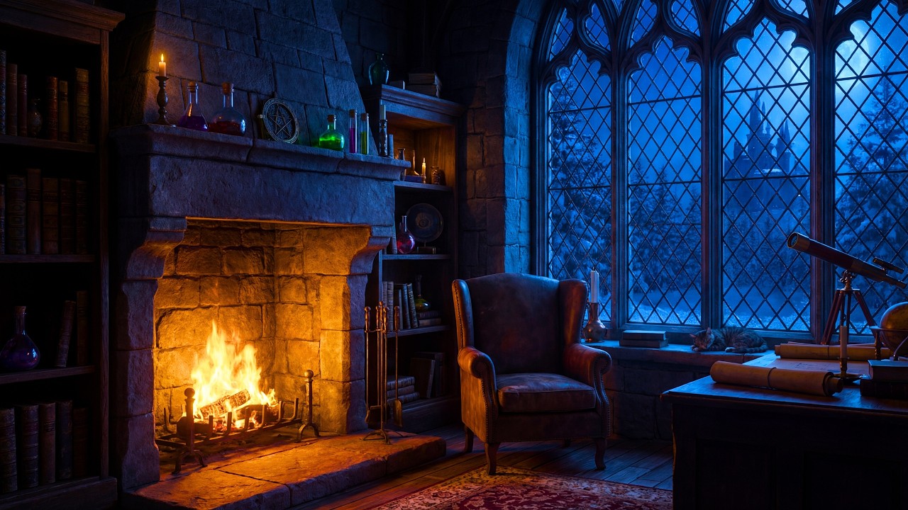Winter Castle Study Ambience | Medieval Celtic Winter Ambience for Study, Reading & Relaxation