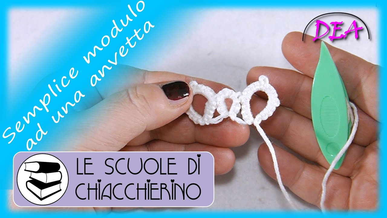 S.C.54°Tut.n.- Semplice Modulo 1 navetta, solo cerchi con il lavoro ad una navetta.