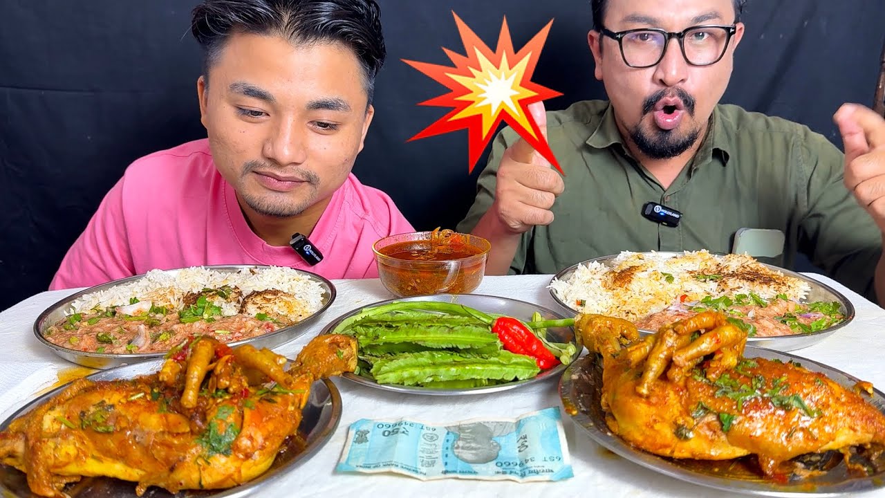 Spicy 🥵Chicken Curry, Pan Eronba Eating Challenge | Yen Thongba, Pan Eronba Mukbang|Eating Challenge