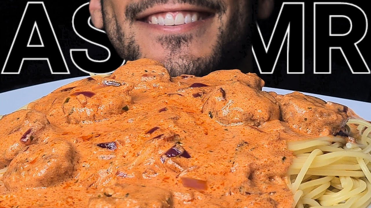 ASMR MEATBALL SPAGHETTI PASTA (EATING SOUNDS) NO TALKING MUKBANG