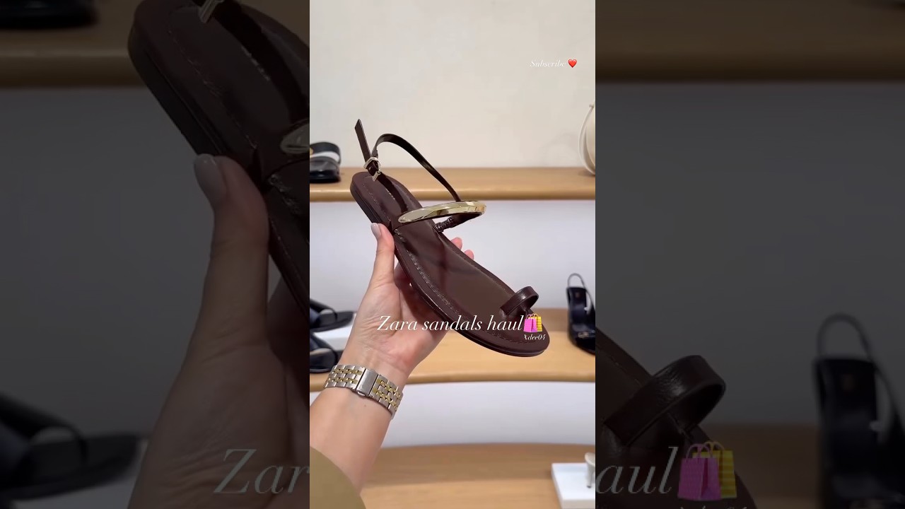 Zara trendy sandals haul🛍️ #zara #zarahaul #haul #shoppingwithme #tryon2025 #tutorial #zarashoes