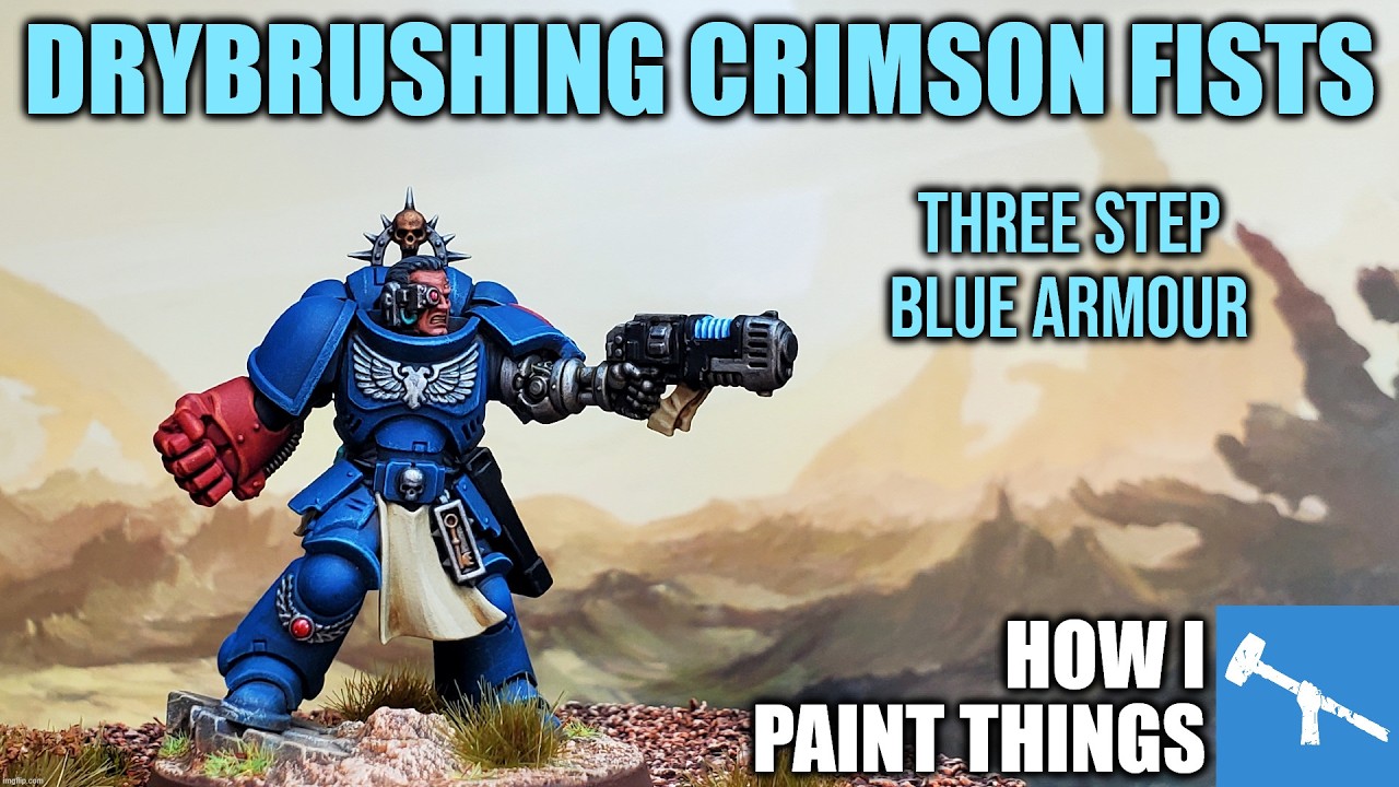 Crimson Fists - Quick, Bold Blue Space Marines [How I Paint Things]