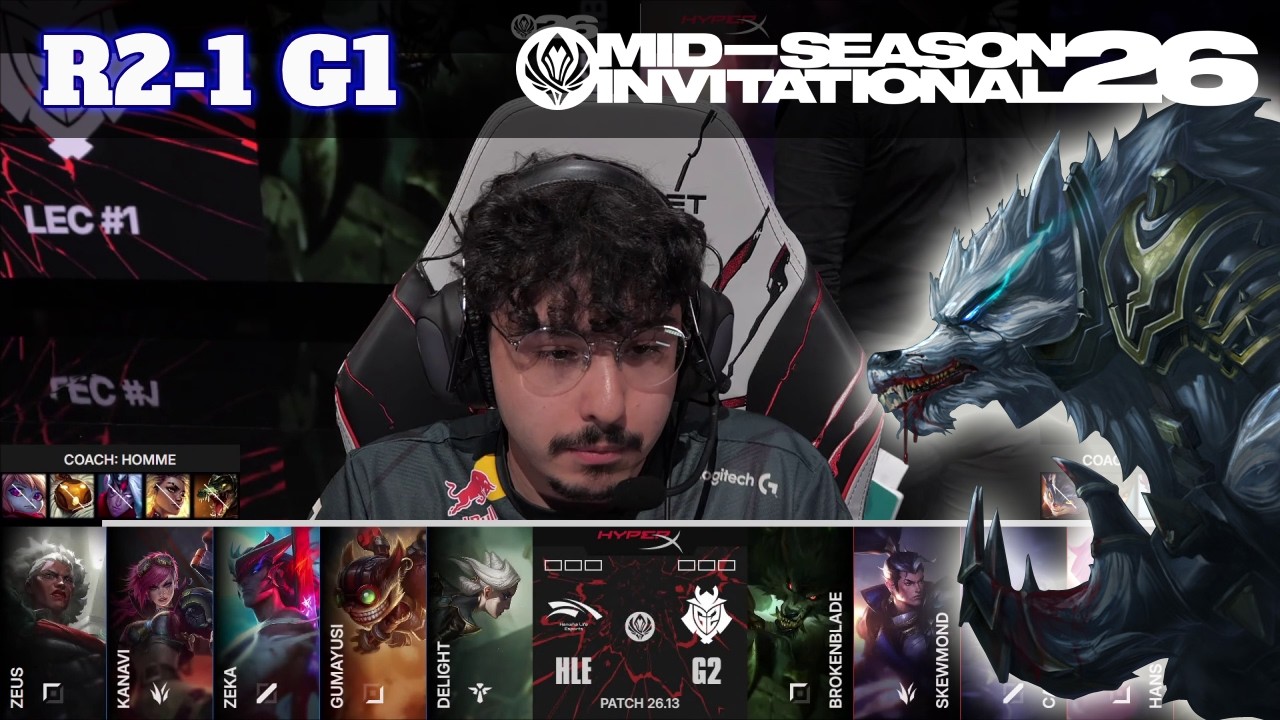 HLE vs G2 - Game 1 | Round 2 LoL MSI 2026 Main Stage | Hanwha Life vs G2 Esports G1 full game