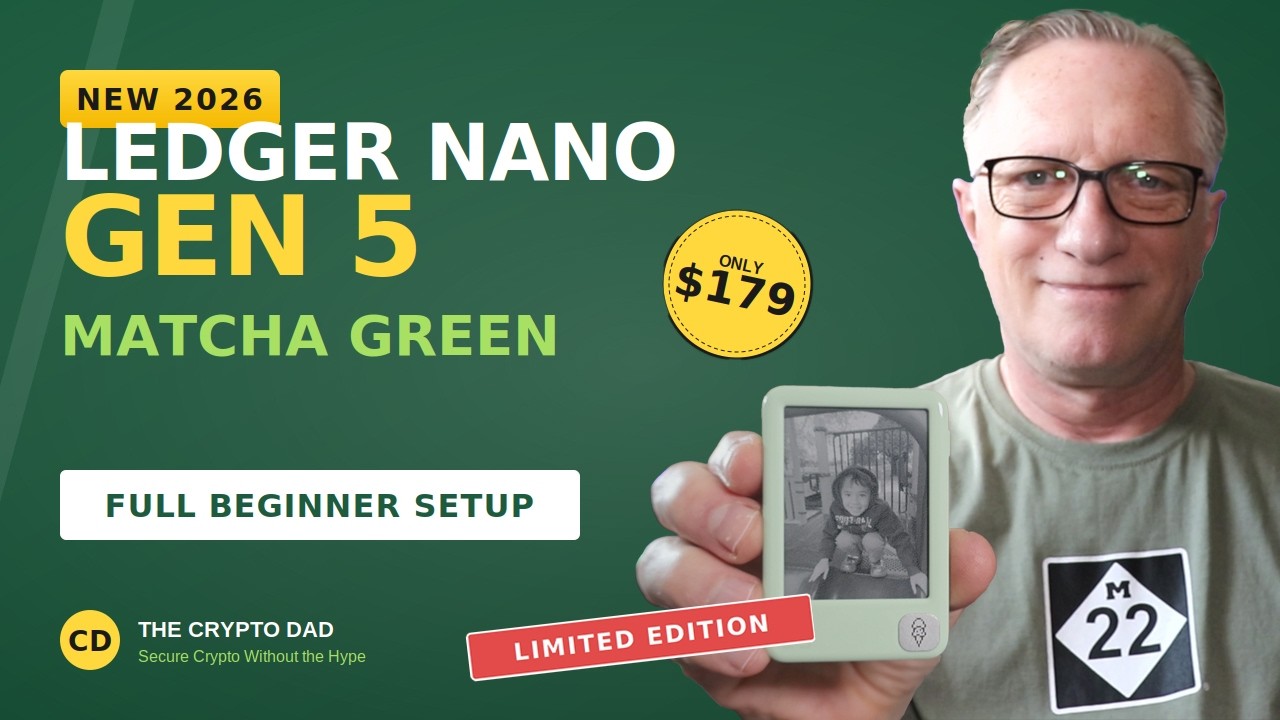 Лучший аппаратный кошелек для начинающих в 2026 году? Настройка Ledger Nano Gen 5 Matcha Green.
