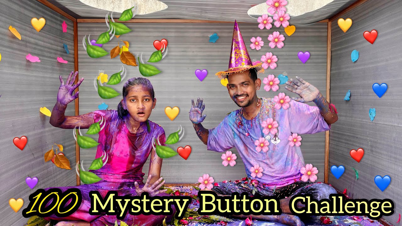 100 Mystery Buttons Challenge With Khushboo Sister