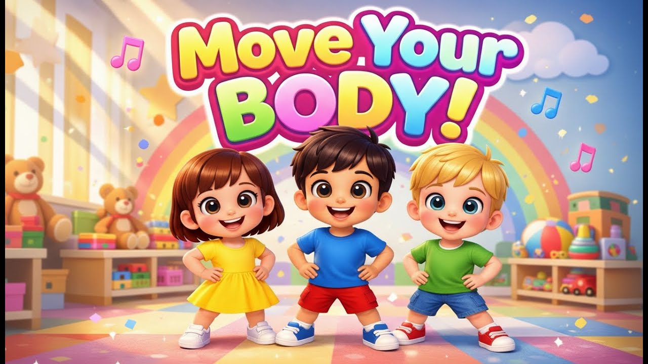 Move Your Body, Let’s Go! 🎶 | Shake Your Body Song for Kids | Fun Exercise Song for Toddlers