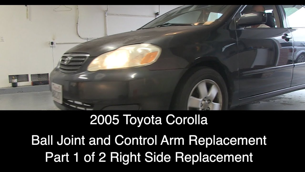 Замена рычагов и шаровых опор Toyota Corolla, правая сторона,