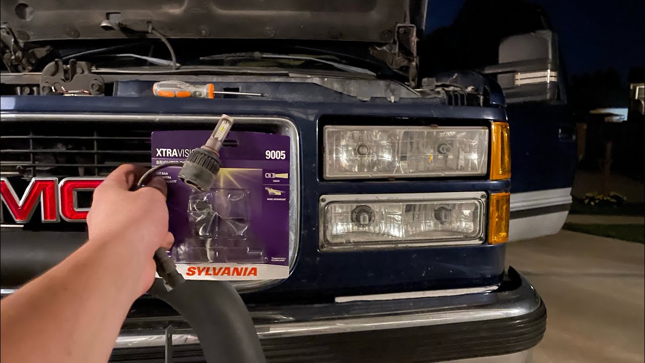 HEADLIGHT REPLACEMENT ON 1994-1998 GMC SIERRA (LED & HALOGEN)