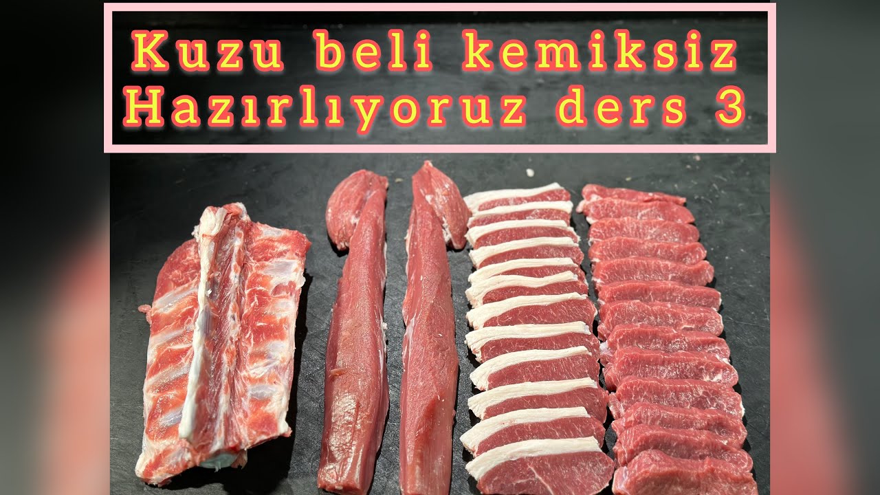 UYGULAMALI KUZU BEL ETİ KEMİKSİZ HAZIRLAMA (DERS 3)#butcher we make lamb loin boneless lesson 3