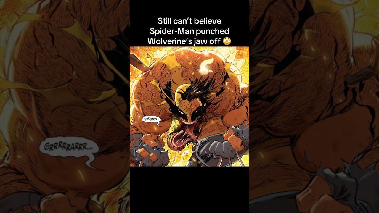 Spidey punched Wolverine&rsquo;s jaw off?!?! #spiderman #peterparker #wolverine #marvel #marvelcomics
