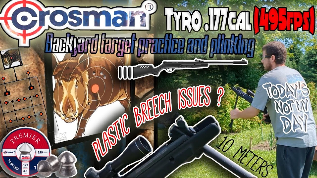 Crosman Tyro .177cal // I had technical difficulties while plinking with Pointed 7.4gr pellets?!