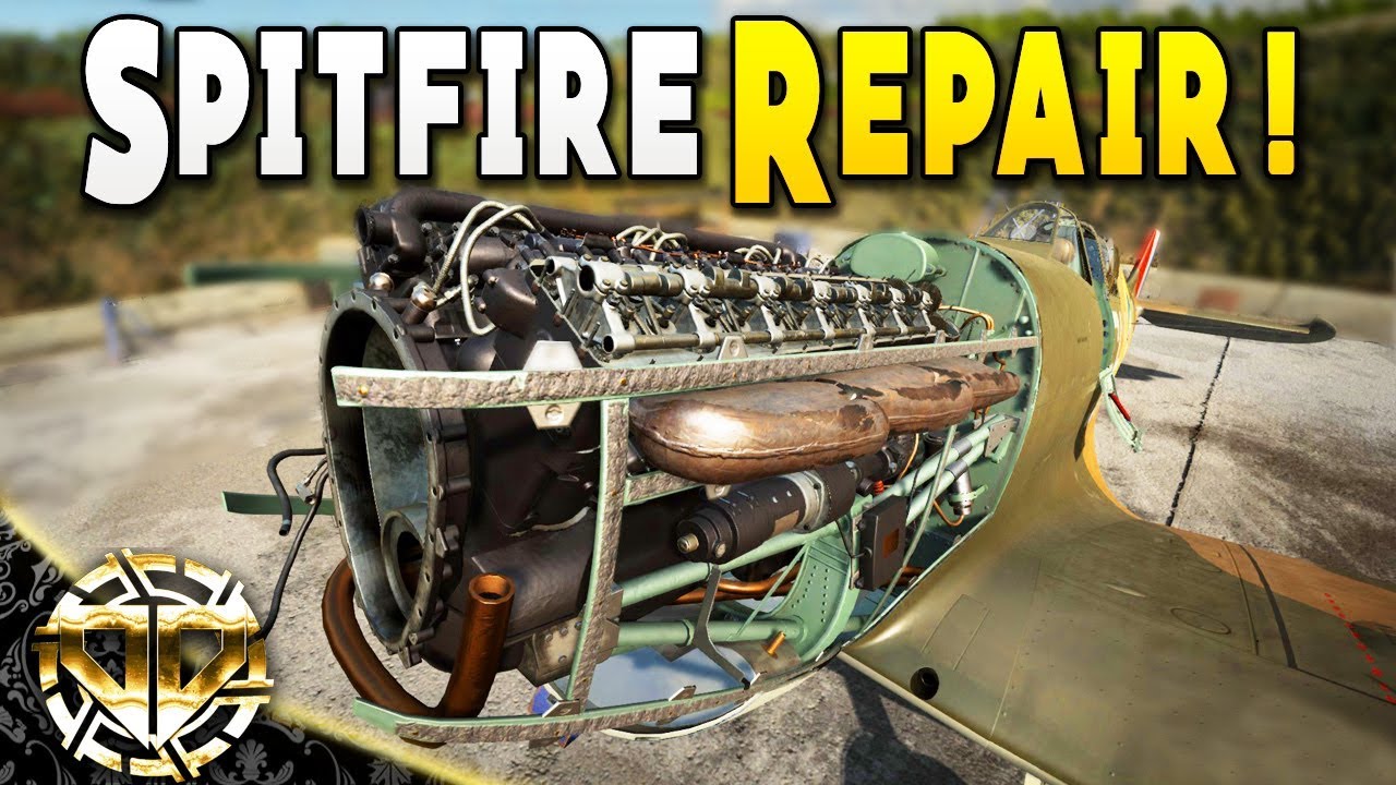 SPITFIRE PLANE : REPAIRING THE ENGINE - Plane Mechanic Simulator Gameplay - EP 3