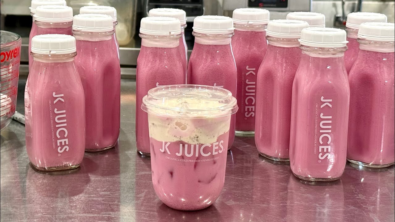 Cold Pressed Strawberry Almond Milk 