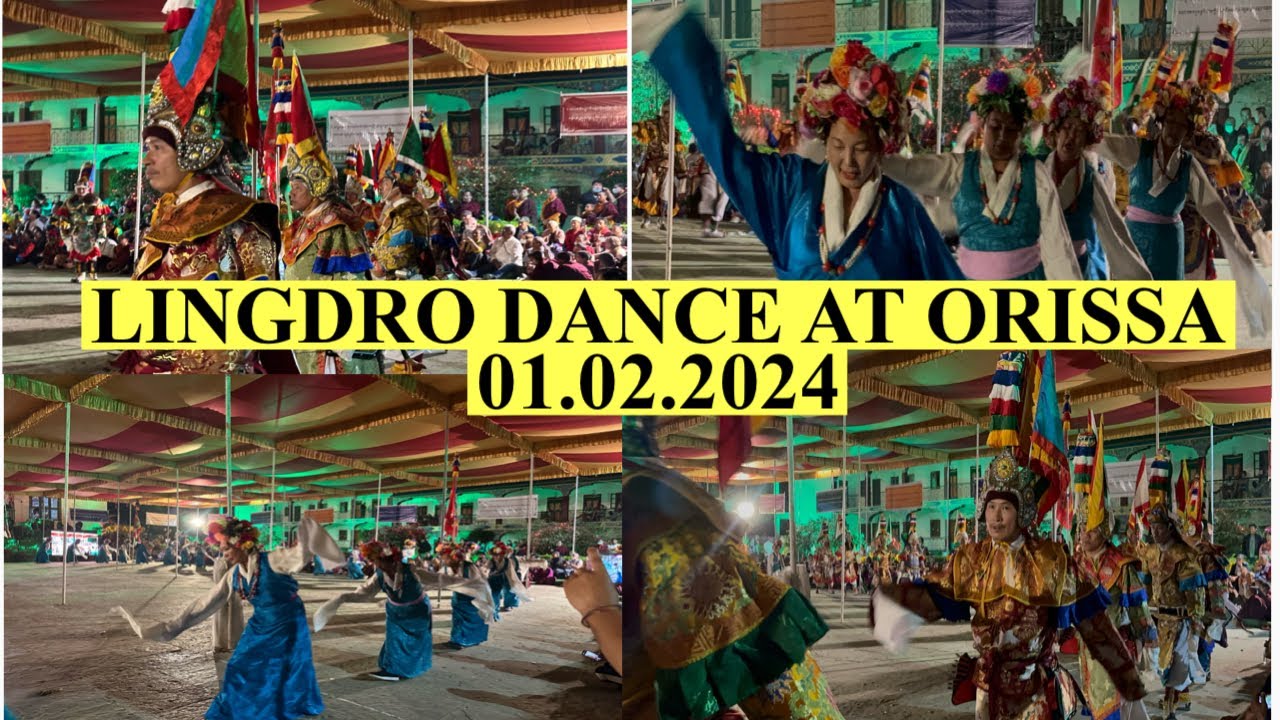 Performance of a Lingdro Dance at the Rigon Thupten Mindolling Monastery,Orissa,Jeerang 01.02.2024