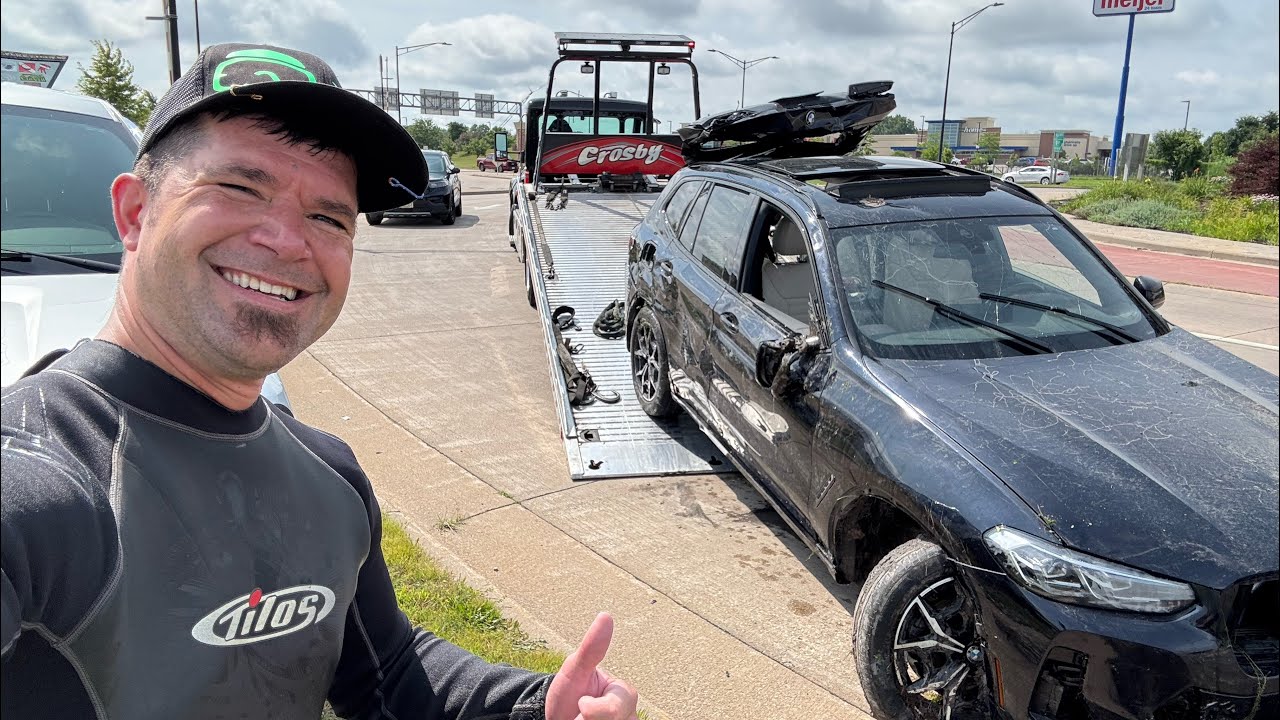 BMW Recovery from a pond near Fleet Farm- Howard, WI