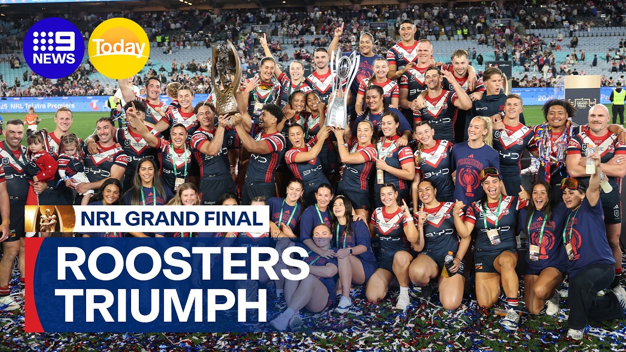 Roosters loud and proud after premiership triumph | 9 News Australia
