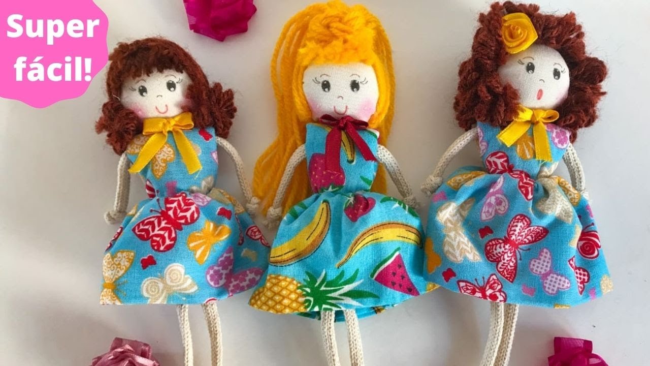 3 CABELOS FÁCEIS PARA BONEQUINHA DE PANO - COLEÇÃO FOFUCHA