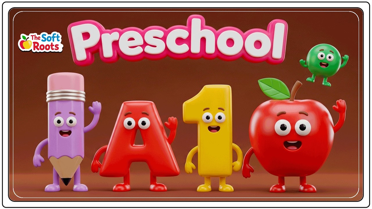 Preschool Learning activities for 3 year olds at home | Learn ABC Phonics Shapes Numbers Colors 🌈