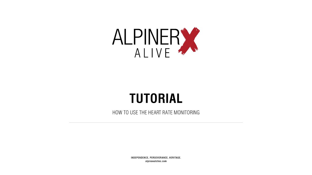 ALPINA WATCHES TUTORIALS ¦ ALPINERX ALIVE - HOW TO USE THE HEART RATE MONITORING