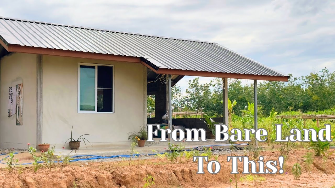 How We Built This Simple Homestead & Garden From Scratch | countryside life in Thailand