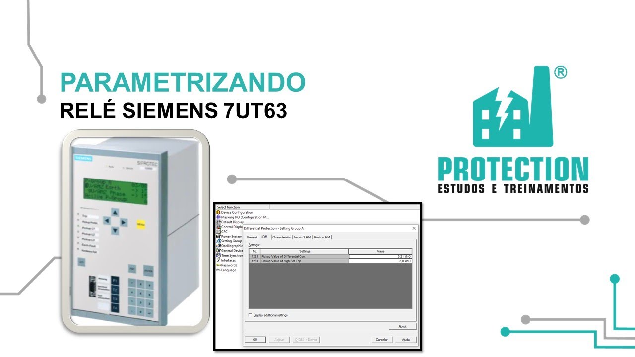 Parametrizando Relé Siemens 7UT63