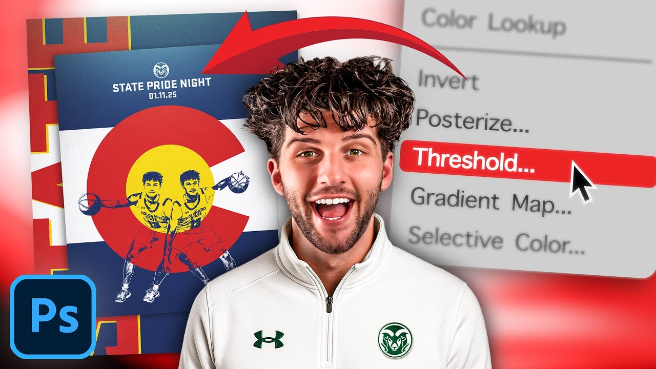 Most Underrated Hack for Sports Design (Threshold) | Photoshop