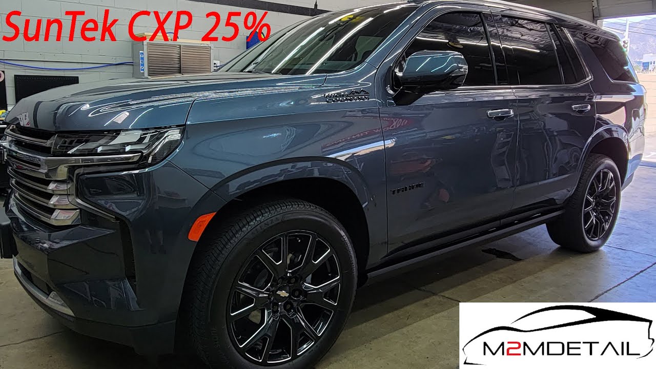 2021 Tahoe Window Tint (Front Two Doors) SunTek CXP 25%