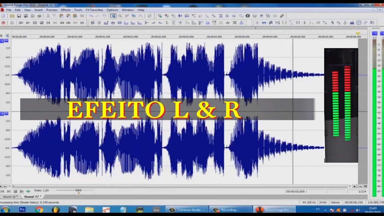 SOUND FORGE 10 - EFEITO L & R