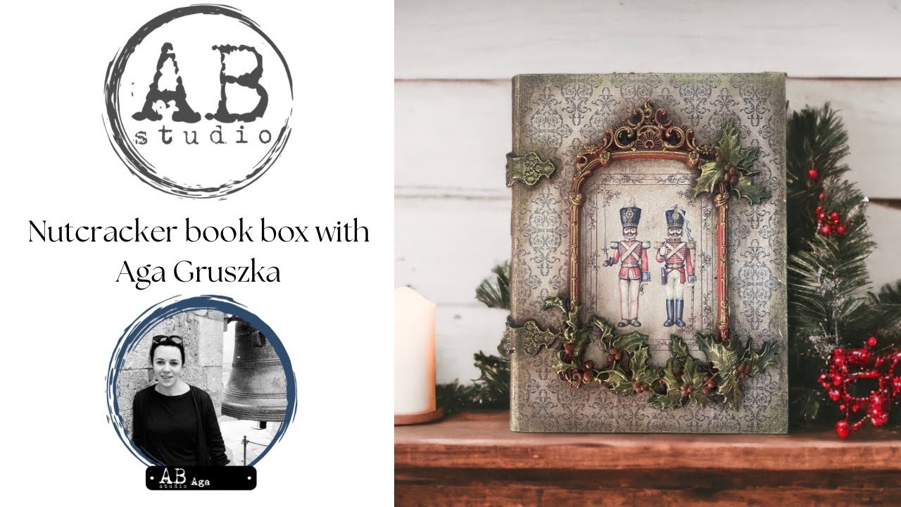 Nutcracker book box DIY decoupage tutorial with Aga Gruszka