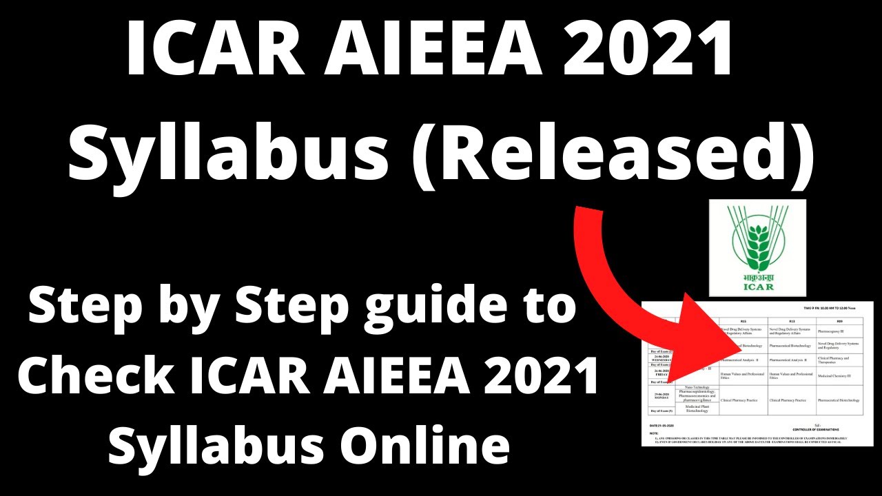 ICAR AIEEA 2022 Syllabus (Released) - How to Check Indian Council of Agricultural Research Syllabus