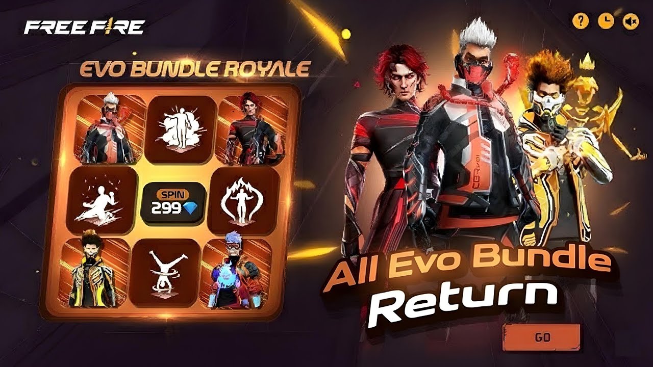 All Evo Bundle Return Free Fire 🥳💥| Cobra Bundle Return | LoL Emote Return 2025| Free Fire New Event