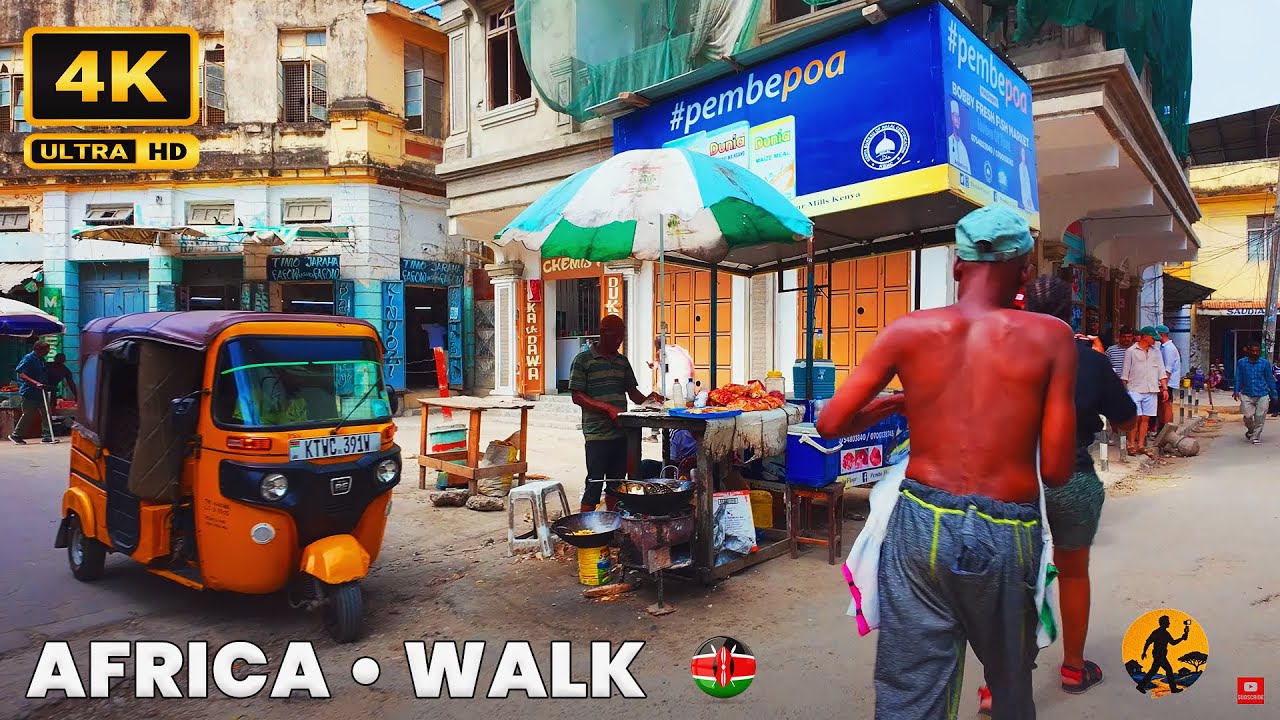 Hidden Narrow Streets of Old Town Mombasa 🇰🇪 | Walking Tour | 4K UHD