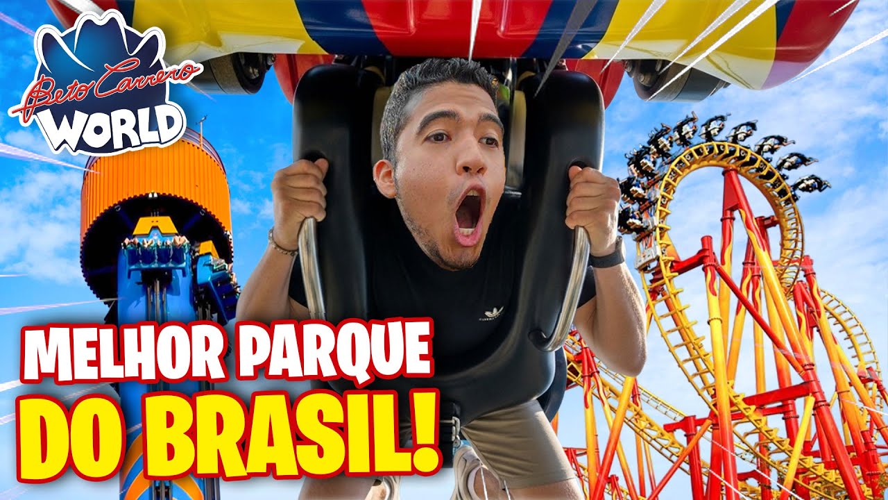 FUI NO MAIOR PARQUE DE DIVERSÃO DA AMÉRICA LATINA 😱 BETO CARRERO 🔥